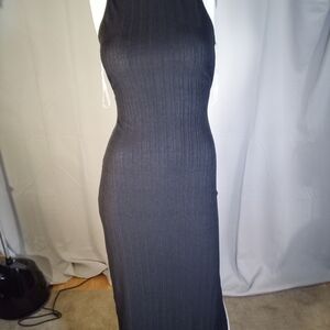 All in Favor Black Halter Dress